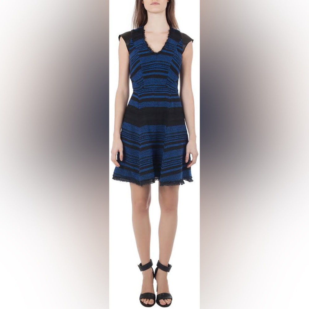 Rebecca Taylor tweed and leather dress